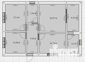 Дом 83м², 1-этажный, участок 4 сот.