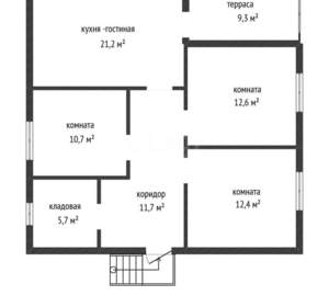 Дом 87м², 1-этажный, участок 6 сот.