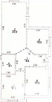 Дом 71м², 1-этажный, участок 3 сот.