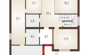 Дом 280м², 2-этажный, участок 8 сот.