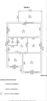Дом 127м², 1-этажный, участок 5 сот.