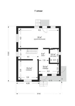 Дом 146м², 2-этажный, участок 5 сот.  