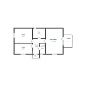 Дом 71м², 1-этажный, участок 2 сот.