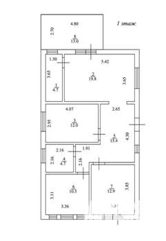 Коттедж 90м², 1-этажный, участок 4 сот.