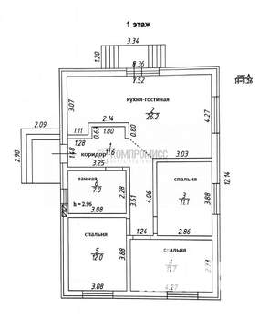 Дом 85м², 1-этажный, участок 6 сот.