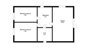 Дом 71м², 1-этажный, участок 3 сот.