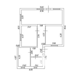 Дом 95м², 1-этажный, участок 4 сот.