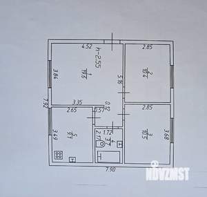 Дом 53м², 1-этажный, участок 4 сот.
