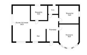 Дом 106м², 1-этажный, участок 4 сот.