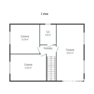 Дом 103м², 2-этажный, участок 4 сот.