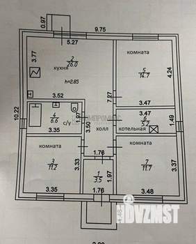 Дом 96м², 1-этажный, участок 3 сот.