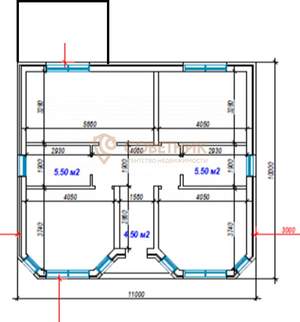 Дом 109м², 1-этажный, участок 6 сот.