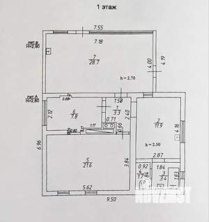 Дом 88м², 1-этажный, участок 7 сот.