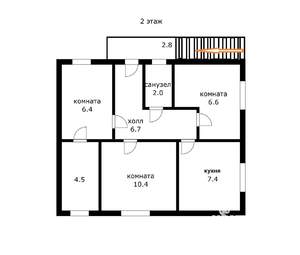 Дом 89м², 2-этажный, участок 2 сот.