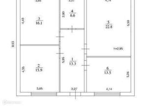 Дом 103м², 1-этажный, участок 5 сот.