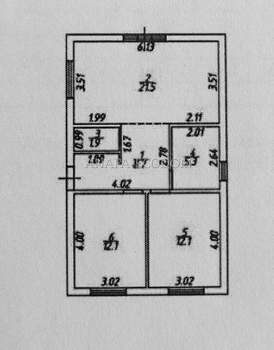 Дом 65м², 1-этажный, участок 4 сот.