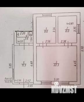 Дом 55м², 1-этажный, на длительный срок, 