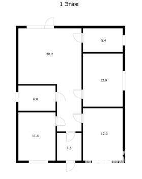 Дом 120м&sup2;, 2-этажный, на длительный срок, 