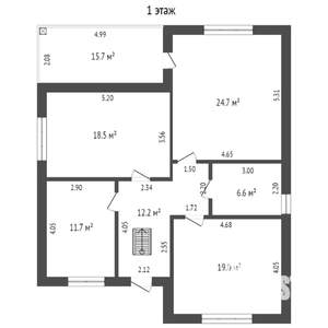 Дом 156м², 1-этажный, участок 5 сот.  