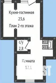 Таунхаус 87м², 2-этажный, участок 1 сот.  