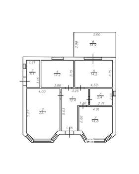 Дом 145м&sup2;, 1-этажный, участок 5 сот.  