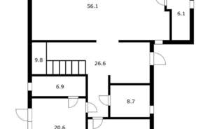 Дом 268м&sup2;, 2-этажный, участок 8 сот.  