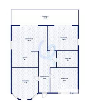 Дом 120м&sup2;, 1-этажный, участок 6 сот.  