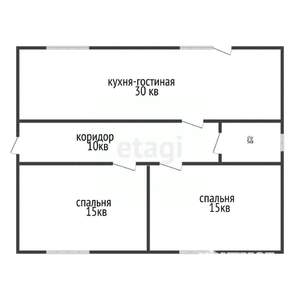 Дом 75м², 1-этажный, участок 3 сот.  