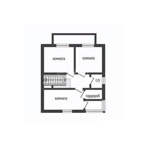 Дом 65м&sup2;, 2-этажный, участок 7 сот.  