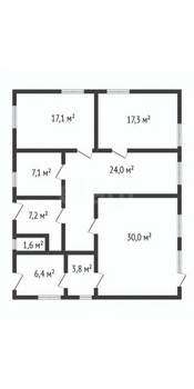 Дом 115м², 1-этажный, участок 5 сот.  