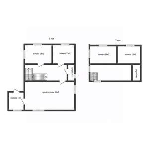 Дом 146м&sup2;, 2-этажный, участок 5 сот.  