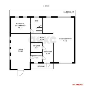 Дом 250м², 2-этажный, участок 4 сот.  