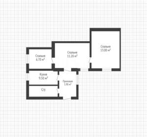 Дом 46м&sup2;, 2-этажный, участок 23 сот.  