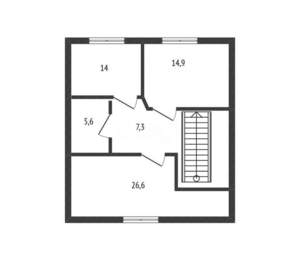 Дом 152м², 2-этажный, участок 5 сот.  