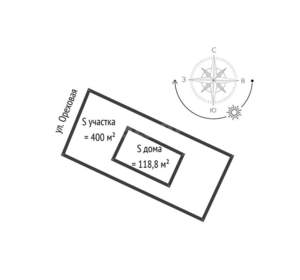 Дом 119м&sup2;, 2-этажный, участок 4 сот.  