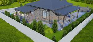 Дом 125м&sup2;, 1-этажный, участок 4 сот.  