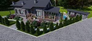 Дом 200м&sup2;, 2-этажный, участок 4 сот.  