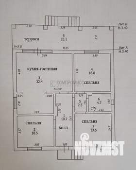 Дом 120м², 1-этажный, участок 4 сот.  