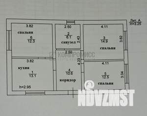 Дом 75м², 1-этажный, участок 4 сот.  