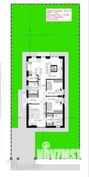 Дом 85м&sup2;, 1-этажный, участок 4 сот.  