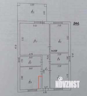 Дом 106м², 1-этажный, участок 4 сот.  