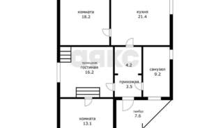 Дом 162м&sup2;, 2-этажный, участок 8 сот.  