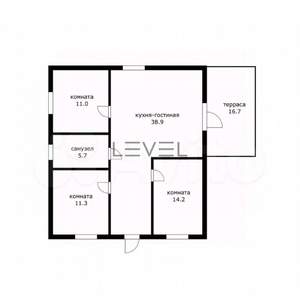 Дом 98м&sup2;, 1-этажный, участок 3 сот.  