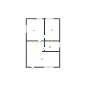 Дом 48м&sup2;, 1-этажный, участок 4 сот.  