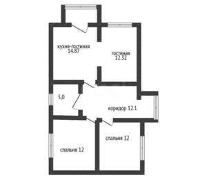 Дом 118м², 2-этажный, участок 4 сот.  