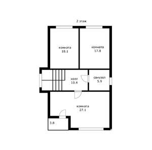 Дом 225м², 2-этажный, участок 6 сот.  
