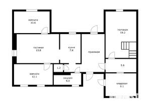Дом 128м&sup2;, 2-этажный, участок 5 сот.  