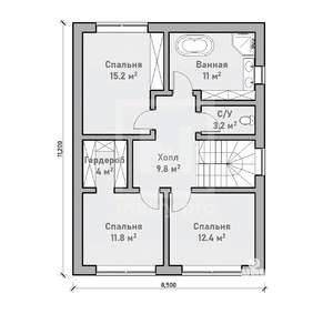 Дом 151м², 2-этажный, участок 5 сот.  
