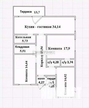 Дом 137м², 1-этажный, участок 4 сот.  