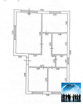 Дом 92м&sup2;, 1-этажный, участок 4 сот.  